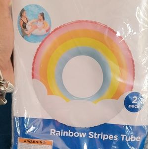 Summer Wave Rainbow Stipes Tube Set Of 2